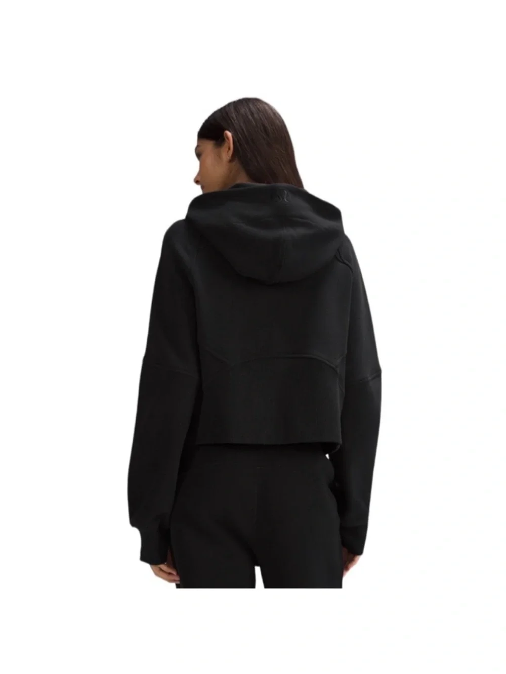 Lululemon Scuba Oversized Half Zip Hoodie Black cotton terry Sz XL/XXL